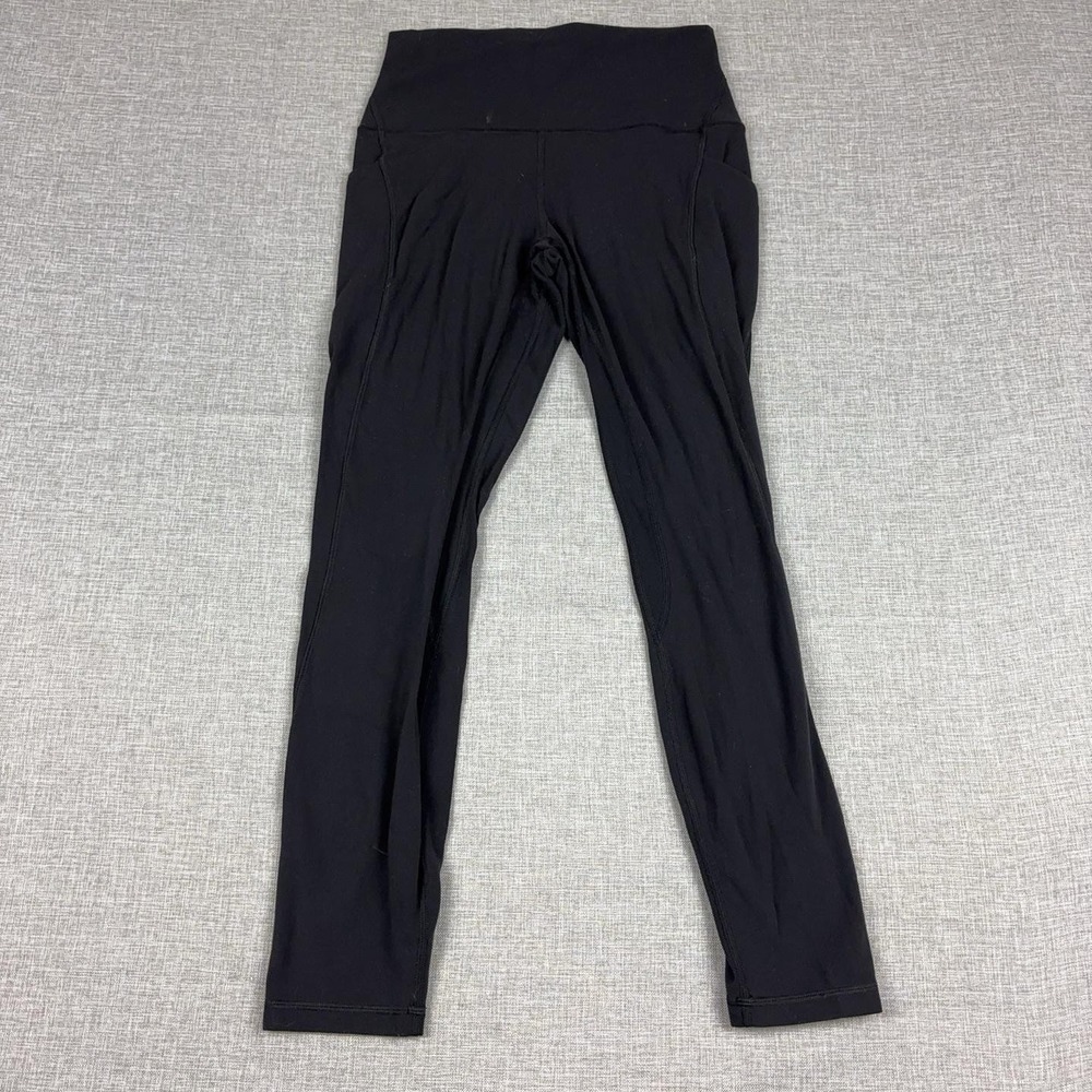 Lululemon Align High Rise Pants Womens 6 Black 25" Pockets Nulu LW5EHBS